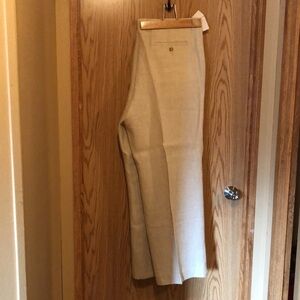 NWT PORTOFOLIO 100% Linen Luxury Dress Pants - Oatmeal - Men’s 42